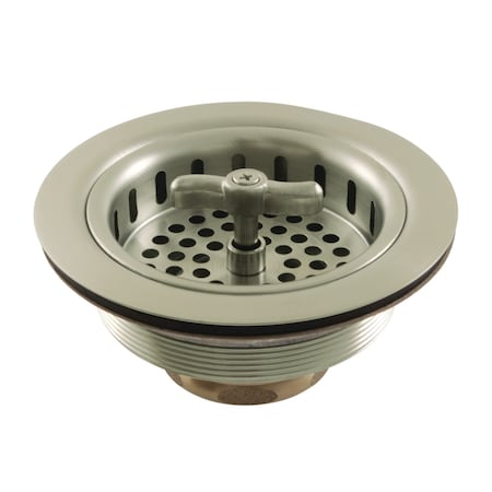 Gourmet Scape K212BN Spin and Seal Sink Basket Strainer, Brushed Nickel K212BN